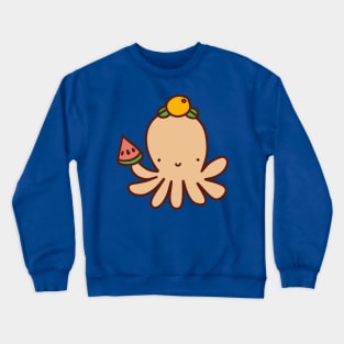 Watermelon Orange Octopus Crewneck Sweatshirt